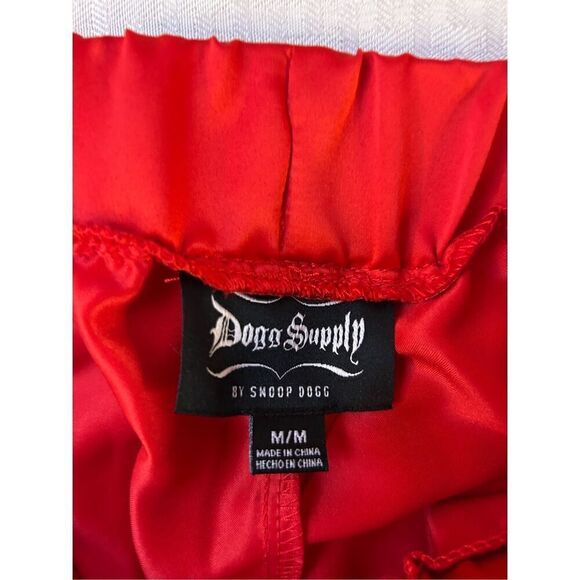 Dog Supply red faux silk pajamas set men’s medium rn#167813 Snoop Lounge - Picture 6 of 16